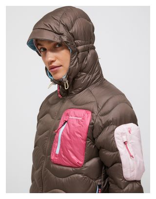 Peak Performance Helium Utility Hoody donsjack grijs/roze voor dames