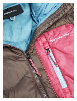 Peak Performance Helium Utility Hoody donsjack grijs/roze voor dames
