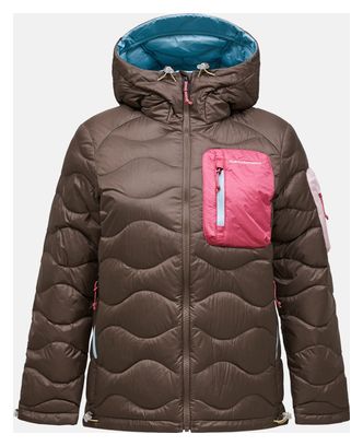 Peak Performance Helium Utility Hoody donsjack grijs/roze voor dames