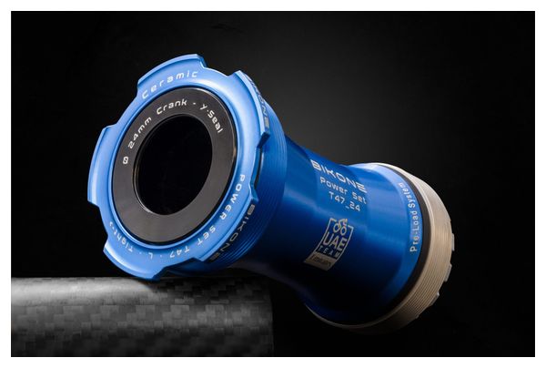 Eje de pedalier cerámico Bikone PowerSet T47 para Shimano UAE Team Emirates Edition Azul