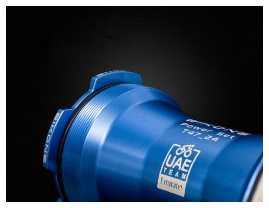 Eje de pedalier cerámico Bikone PowerSet T47 para Shimano UAE Team Emirates Edition Azul