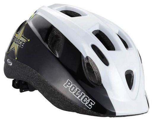 Casco da bambino BBB Boogy police Nero Bianco