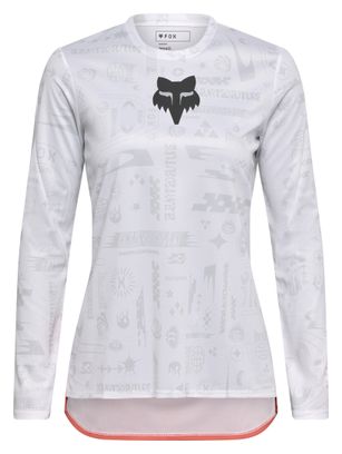 Maillot Fox Ranger Lunar Edición Especial Mujer Manga Larga Blanco