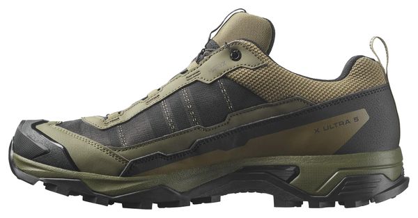 Salomon X Ultra 5 GTX Hiking Shoes for Men, Khaki/Black