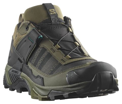 Salomon X Ultra 5 GTX Hiking Shoes for Men, Khaki/Black
