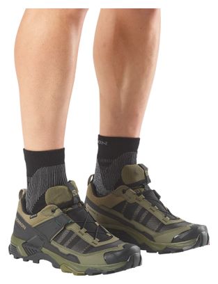 Salomon X Ultra 5 GTX Hiking Shoes for Men, Khaki/Black
