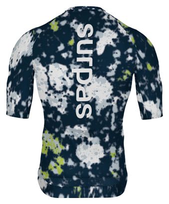 Purpose heren shirt met korte mouwen, blauw/wit/groen