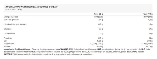 Energize Bar (15x55g) - Powerbar - Cookies Et Cream - Barres énergétiques