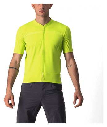 Maillot Manches Courtes Castelli Unlimited Allroad Jaune