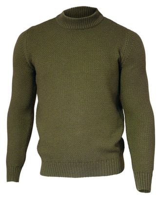 Pull Ivanhoe eco ash col rond-100% laine mérinos biologique-Vert