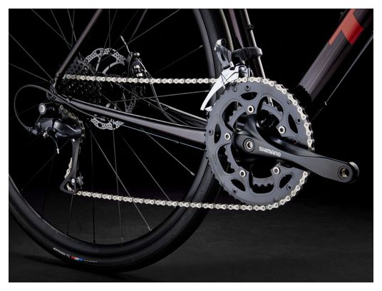 Vue latérale du Trek Domane AL 2 rouge Gen 4