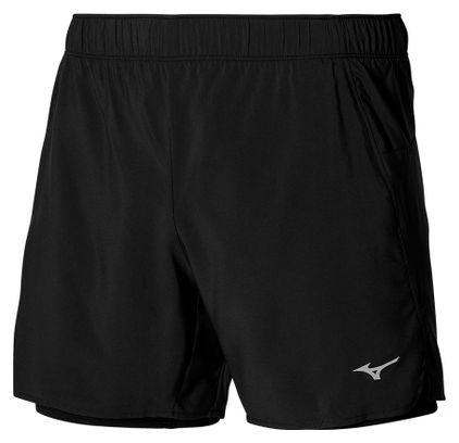 Mizuno Core 2 en 1 Pantalón Corto 5,5 Negro Hombre