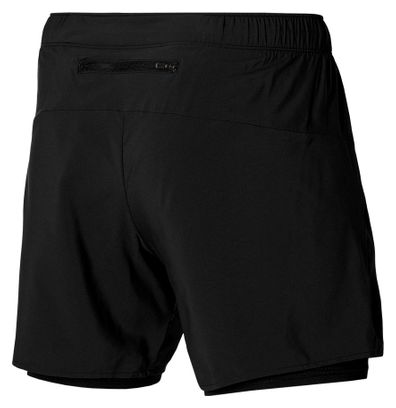 Mizuno Core 2 en 1 Pantalón Corto 5,5 Negro Hombre