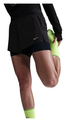Pantalón Corto 2 en 1 Nike Dri-Fit Swift Negro, Mujer