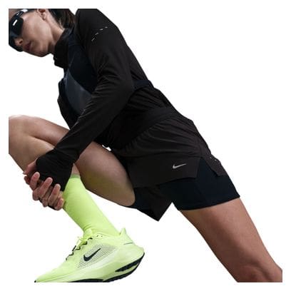 Pantalón Corto 2 en 1 Nike Dri-Fit Swift Negro, Mujer