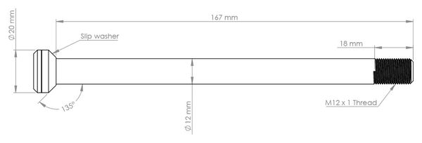 Burgtec Transition 171 mm Rear Axle Black