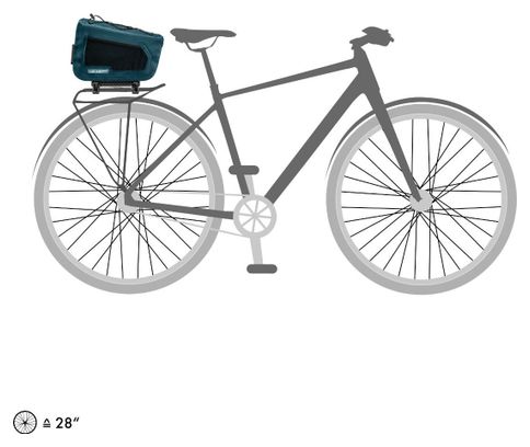 Bolsa para bicicleta Ortlieb E-Trunk 10L azul petróleo