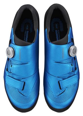 Paar Shimano XC502 MTB-Schuhe Blau