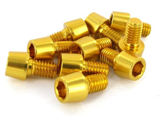 MSC M6x10mm Bouten 7075 legering - Goud x10
