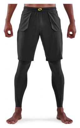 Skins Travel &amp; Recovery 2-in-1 Long Tights Zwart
