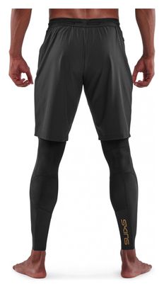 Skins Travel &amp; Recovery 2-in-1 Long Tights Zwart