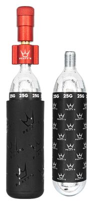 Peaty's Holeshot MTB CO2 Inflator Red + 2 CO2 Cartridges (25g)