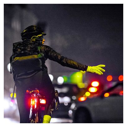 Guanti da ciclismo GripGrab Hi-Vis Essentials + cappuccio del cranio + scaldacollo giallo neon
