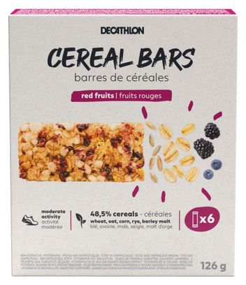 Decathlon Nutrition Red Fruits Cereal Bars 6x21g