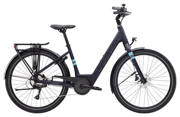 Vélo de Ville Électrique Trek Verve+ 1 Lowstep 400Wh Shimano Acera 8V Bleu 2024