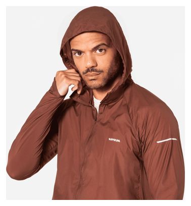 Giacca antivento Kiprun Wind Run 900 marrone da uomo
