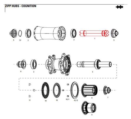 Zipp Cognition NSW Front Axle