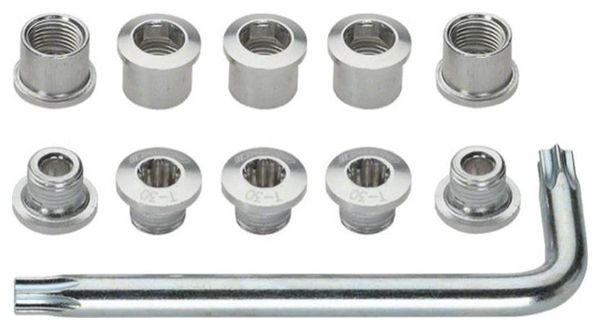 Kit de tornillos para chimenea FSA Bandeja doble plateada