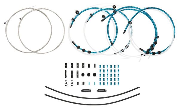 Kit Câbles et Gaines pour Dérailleurs Jagwire 2x Elite Link Shift Kit Bleu