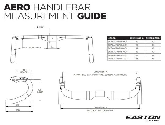 Easton Handlebar EC70 Aero Carbon