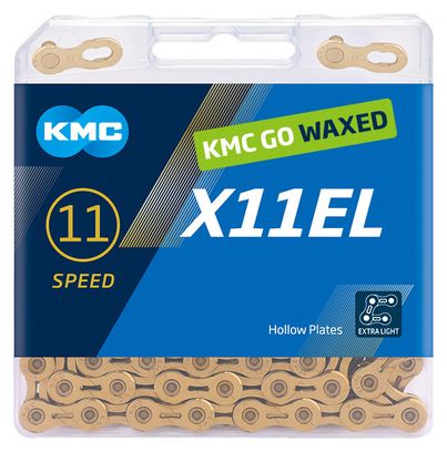 Chaîne KMC X11EL Waxed 11V Or Ti-N