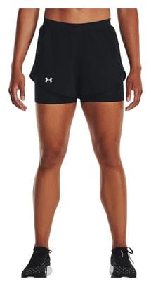 Pantaloncini Under Armour Fly By Elite 2 in 1 da donna Nero