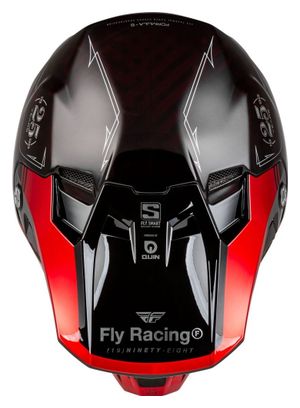 Fly Racing Fly Formula S Carbon Legacy Fullface Helm Carbon Rood / Zwart