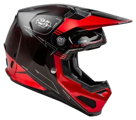 Fly Racing Fly Formula S Carbon Legacy Fullface Helm Carbon Rood / Zwart