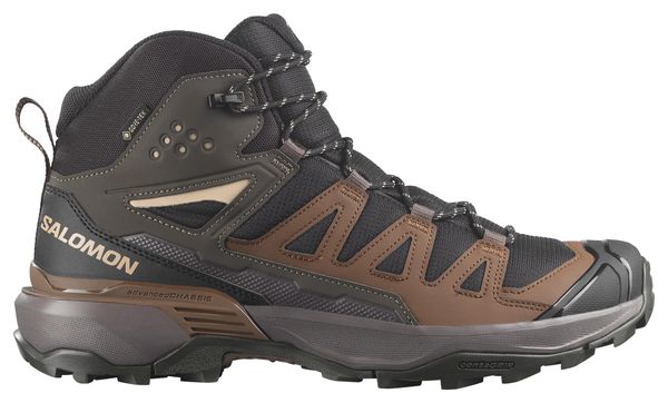 Salomon X Ultra 360 Mid GTX Hiking Shoes, Black/Brown, Men's