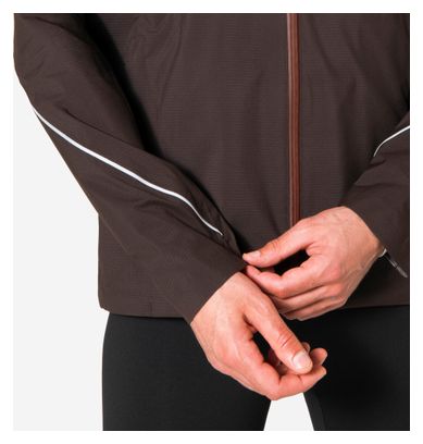 Veste Imperméable Kiprun Rain Run Flow Marron Foncé Homme