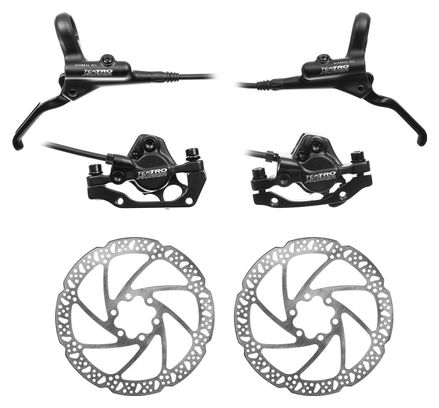 Disc Brake Pair Tektro Auriga M290 (disc 180/160mm) Black