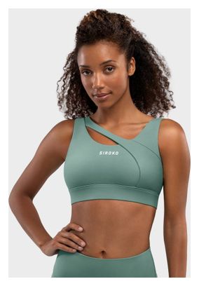 Brassière sport - Maintien élevé Fitness Femme Cross Green Vert Cendré