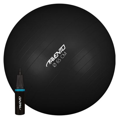 Avento Ballon de fitness/d'exercice et pompe Diamètre 65 cm Noir