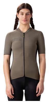 Maglia manica corta da donna Alé Color Block verde oliva