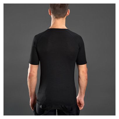 GripGrab Merino Polyfibre Manica corta invernale Base Layer Nero