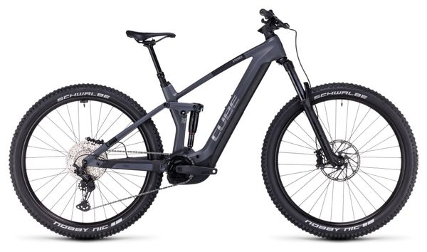 Cube Stereo Hybrid 140 HPC Race 750 Electric Full Suspension MTB Shimano Deore/XT 12S 750 Wh 29'' Grijs Chroom