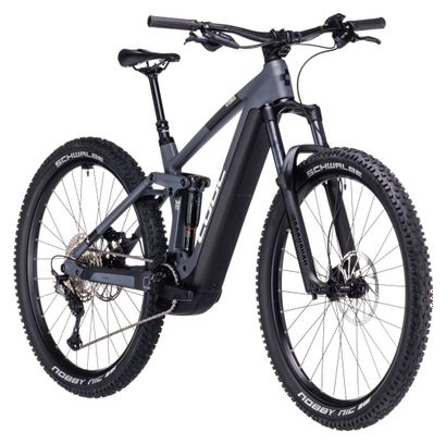 Cube Stereo Hybrid 140 HPC Race 750 Electric Full Suspension MTB Shimano Deore/XT 12S 750 Wh 29'' Grau Chrom