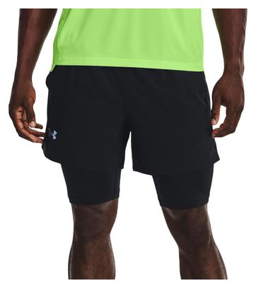 Short 2-en-1 Under Armour Launch 5in Noir