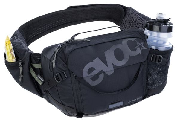 Cinturón Evoc Pro 3 para Bicicleta de Montaña Negro + Bolsa de Agua de 1,5 L