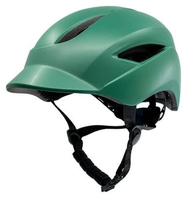 Casque de Vélo Urbain | Lumière USB rechargeable| Vert Mat| Certifié EN1078